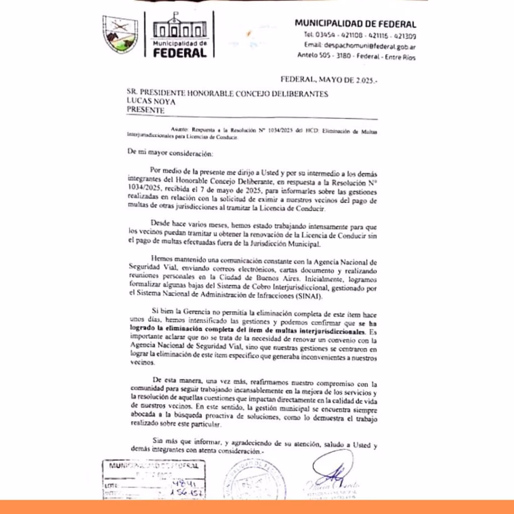 El Municipio logró eliminar las multas interjurisdiccionales para renovar licencias de conducir